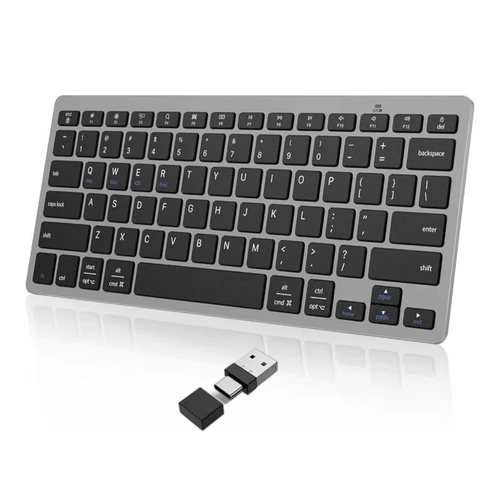 OMOTON 2.4G Wireless Keyboard, Ultra-Slim Compact Mini Keyboard